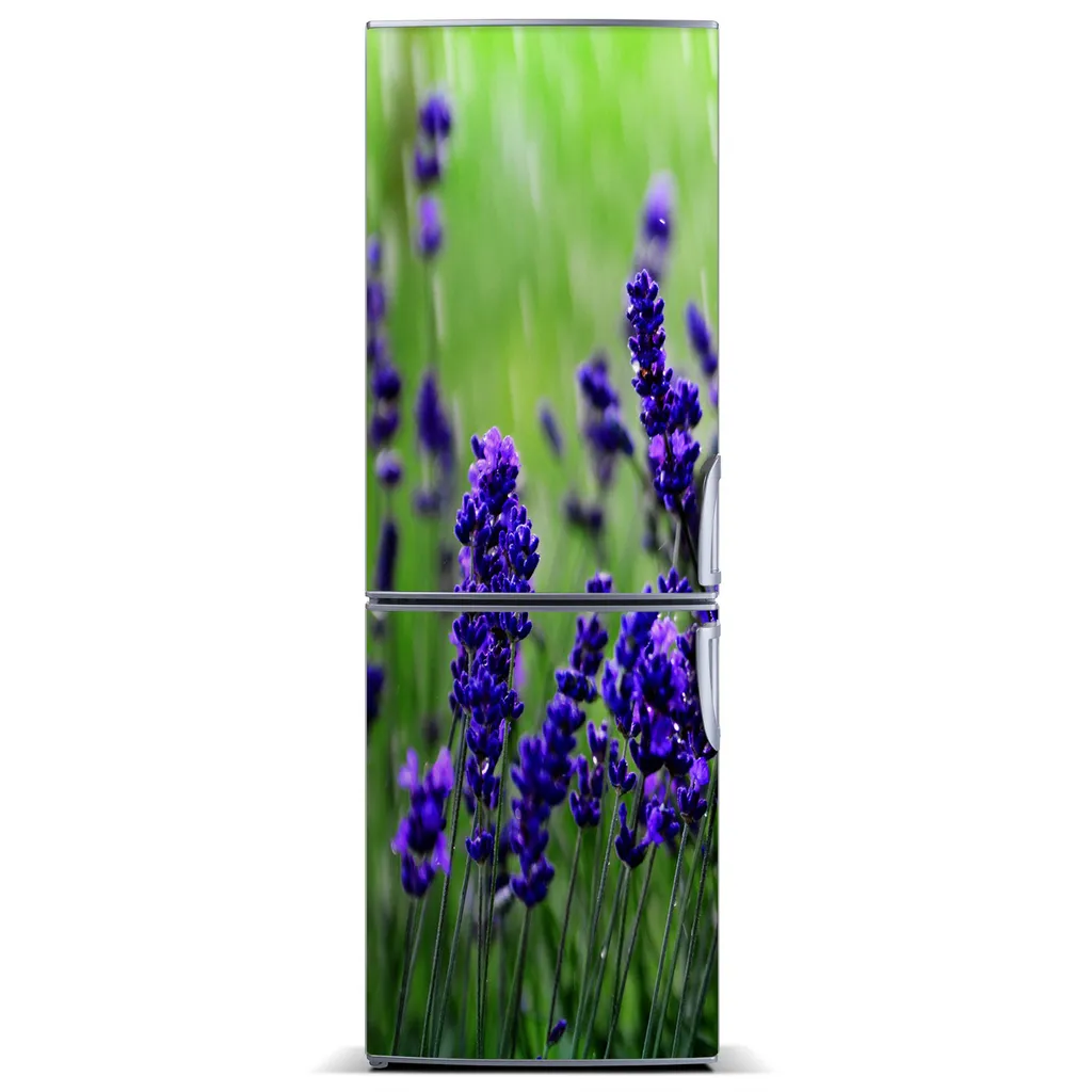Tulup Kühlschrankdekoration - Magnetmatte - 60 cm x 180 cm - Magnet auf dem Kühlschrank - Lavendelfeld